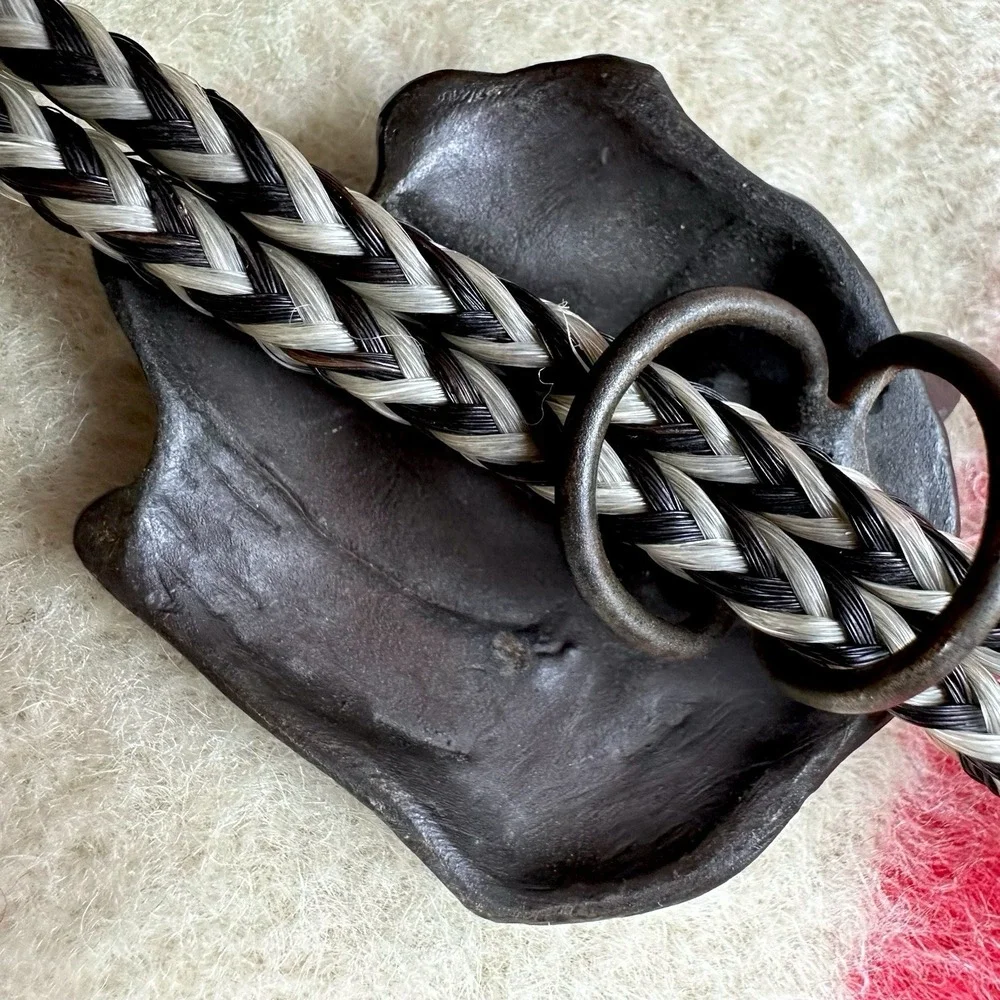 Vintage 2001 Prix de West Art Kenneth Bunn Signed Bronze Lynx Bolo Tie NAWA Rare